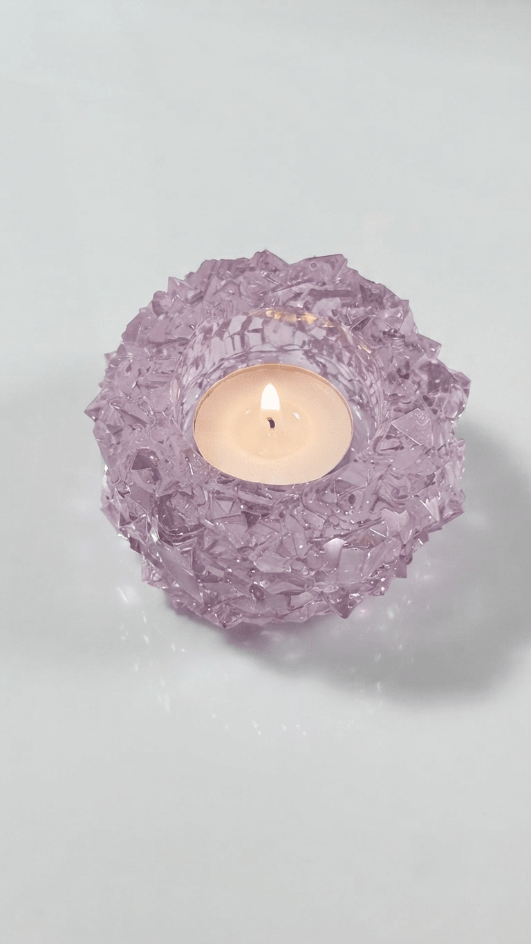 Crystal Cluster Tealight Holder Silicone Mold - Ideas Decor Shop