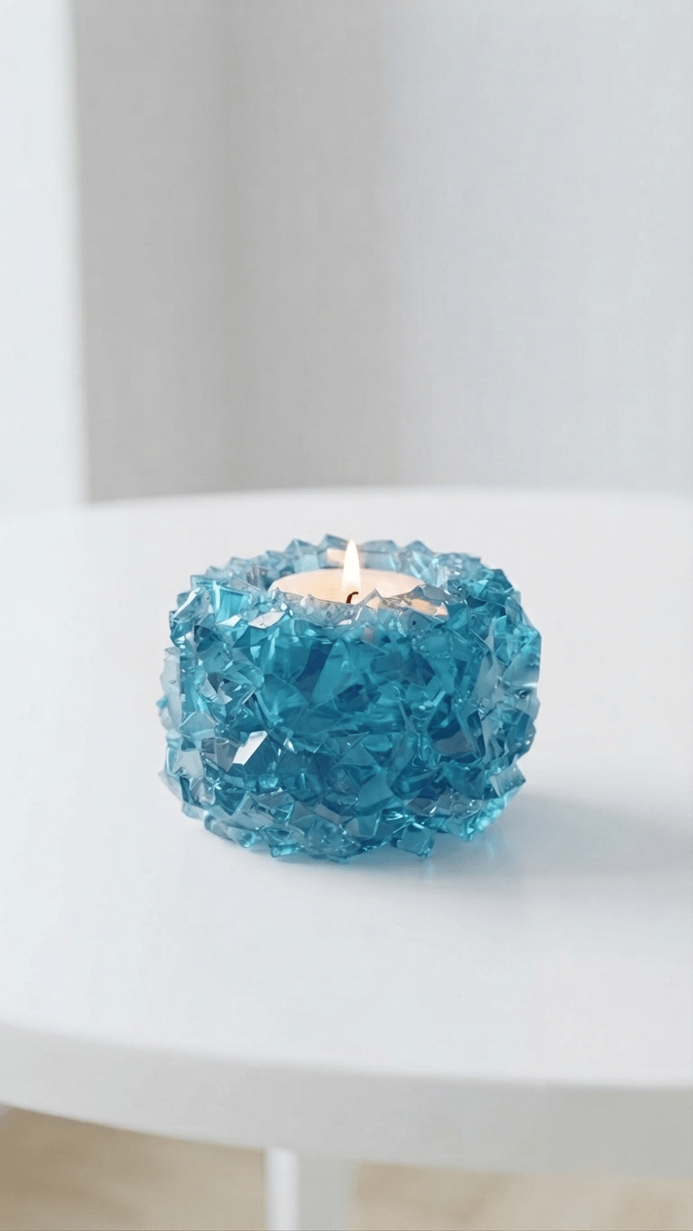 Crystal Cluster Tealight Holder Silicone Mold - Ideas Decor Shop