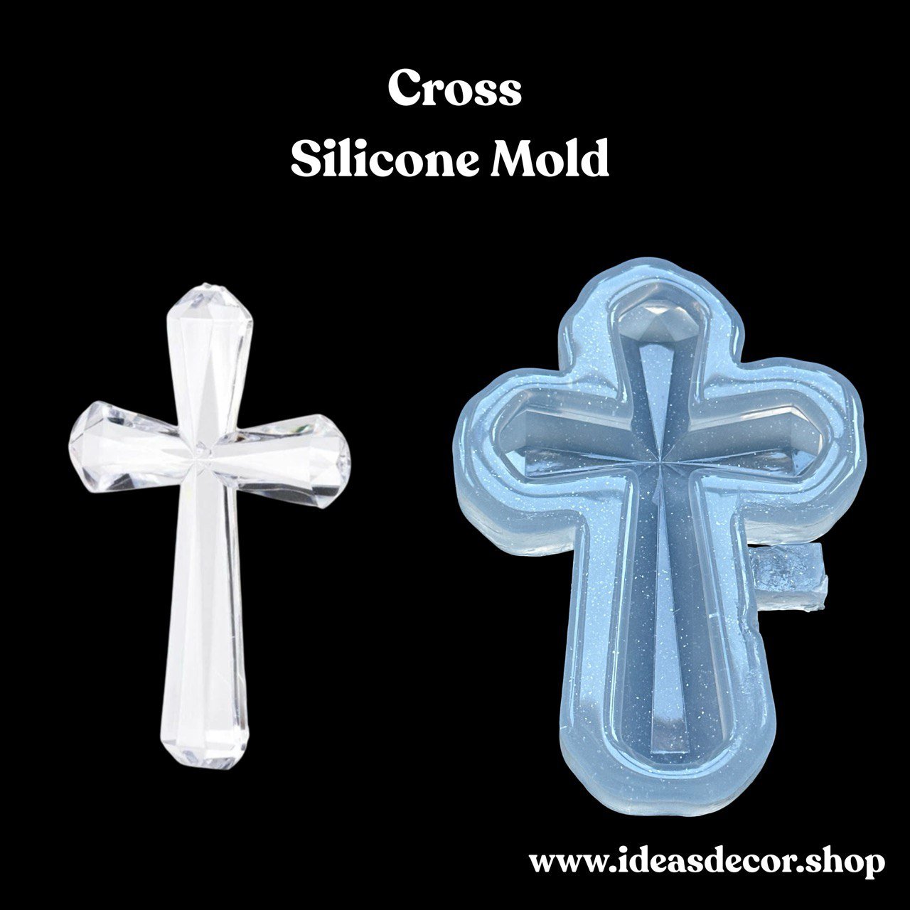 Crystal Cross Silicone Mold for Resin - Ideas Decor Shop