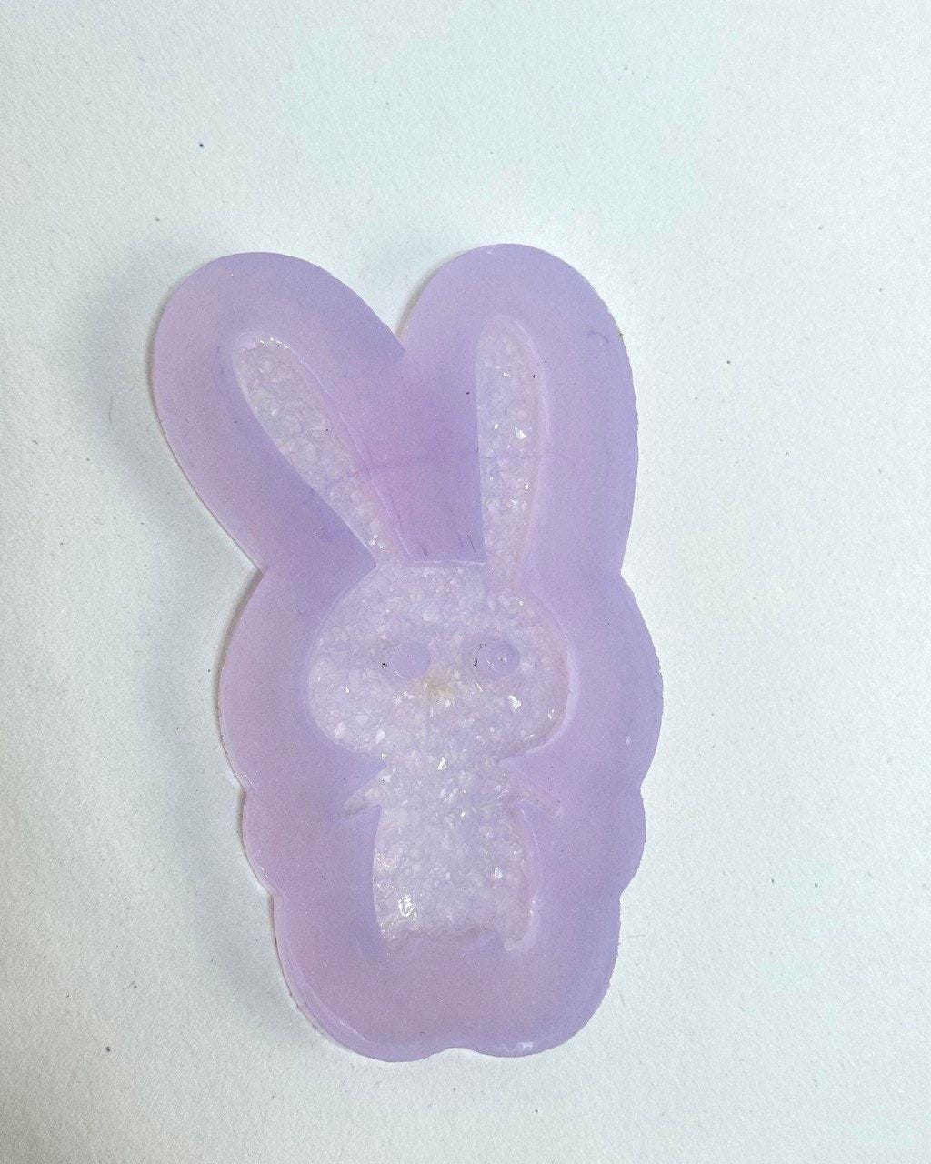 Crystal Druzy Bunny Rabbit Figurine Mold, Silicone Resin Mold - Ideas Decor Shop