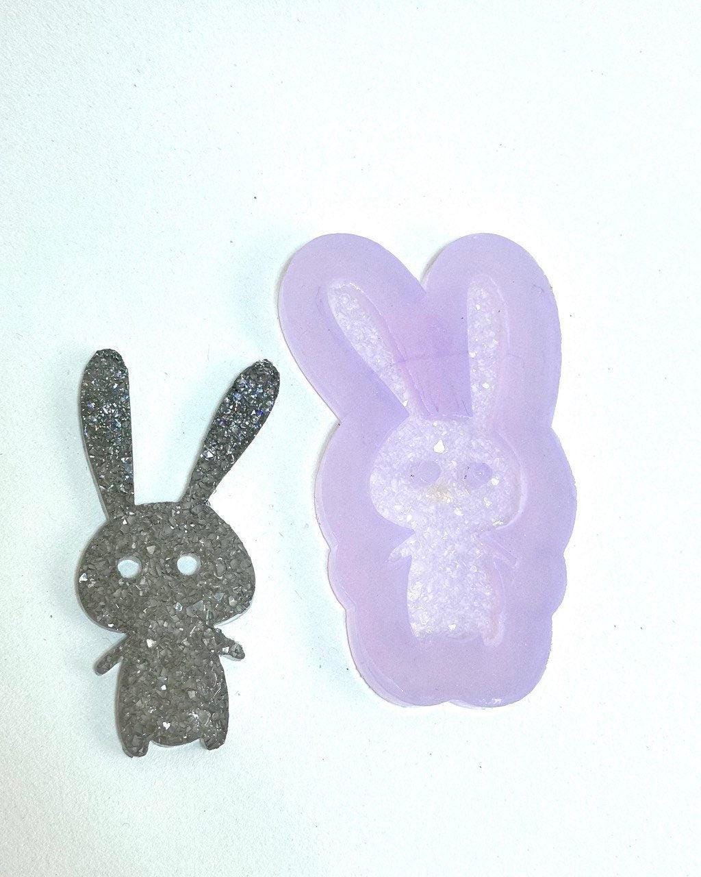 Crystal Druzy Bunny Rabbit Figurine Mold, Silicone Resin Mold - Ideas Decor Shop