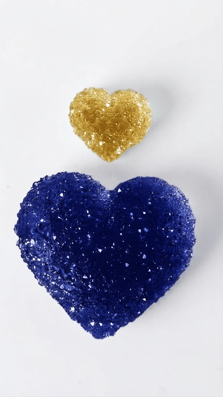 Crystal Druzy Heart Silicone Mold, 2-Cavity Geode Hearts Resin Casting - Ideas Decor Shop
