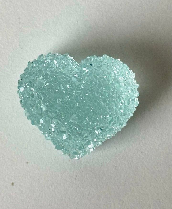 Crystal Druzy Heart Silicone Mold, 2-Cavity Geode Hearts Resin Casting - Ideas Decor Shop