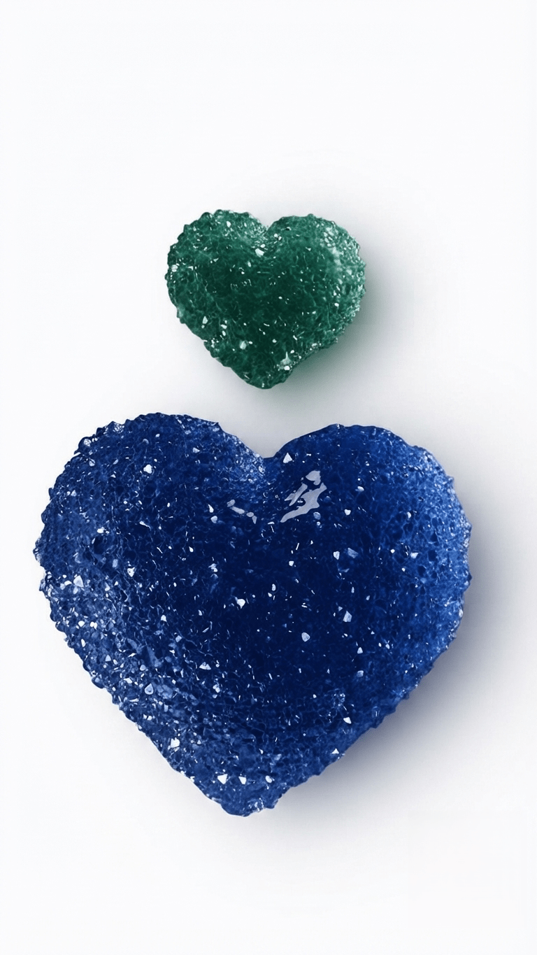 Crystal Druzy Heart Silicone Mold, 2-Cavity Geode Hearts Resin Casting - Ideas Decor Shop