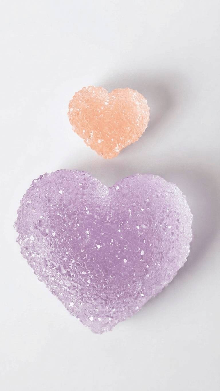 Crystal Druzy Heart Silicone Mold, 2-Cavity Geode Hearts Resin Casting - Ideas Decor Shop