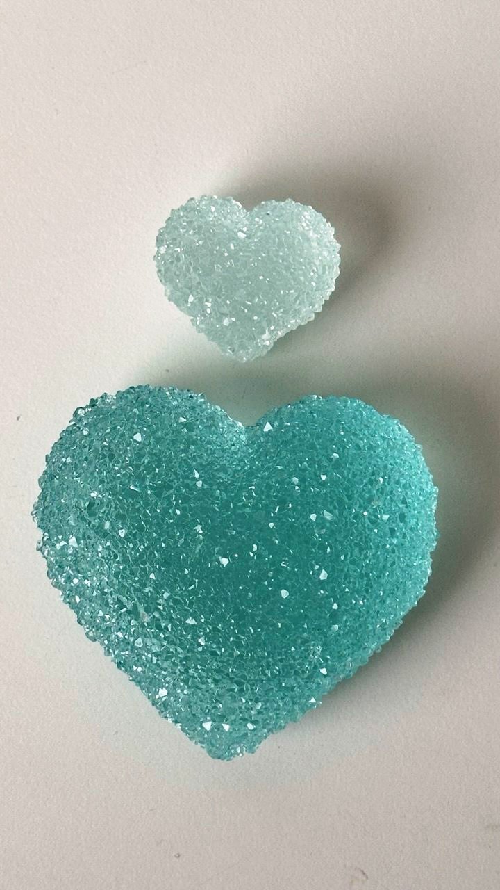 Crystal Druzy Heart Silicone Mold, 2-Cavity Geode Hearts Resin Casting - Ideas Decor Shop