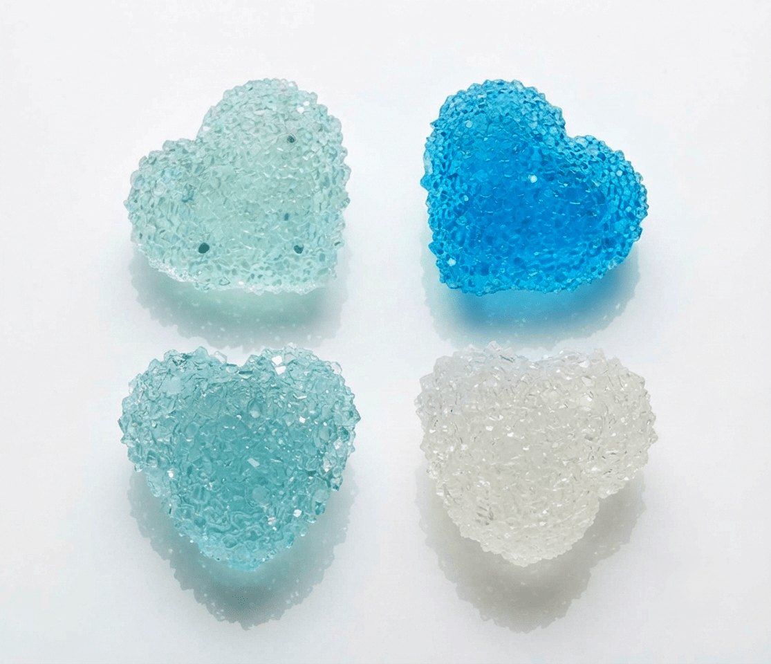 Crystal Druzy Heart Silicone Mold, 4-Cavity Geode Resin Casting (3.3cm) - Ideas Decor Shop