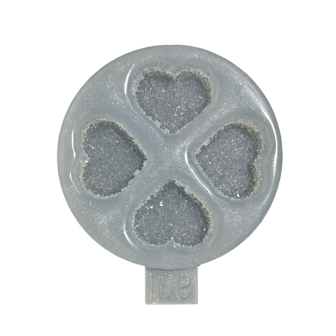 Crystal Druzy Heart Silicone Mold, 4-Cavity Geode Resin Casting (3.3cm) - Ideas Decor Shop