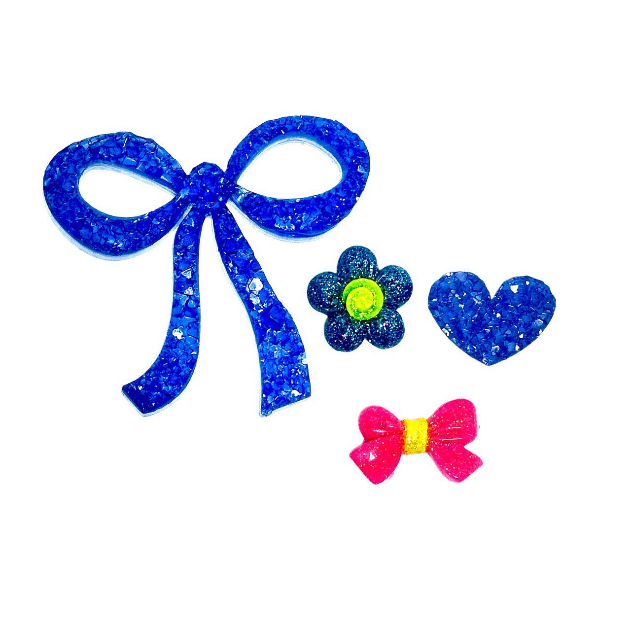Crystal Druzy Silicone Mold for Resin | Crystal Bow, Heart & Flower - Ideas Decor Shop