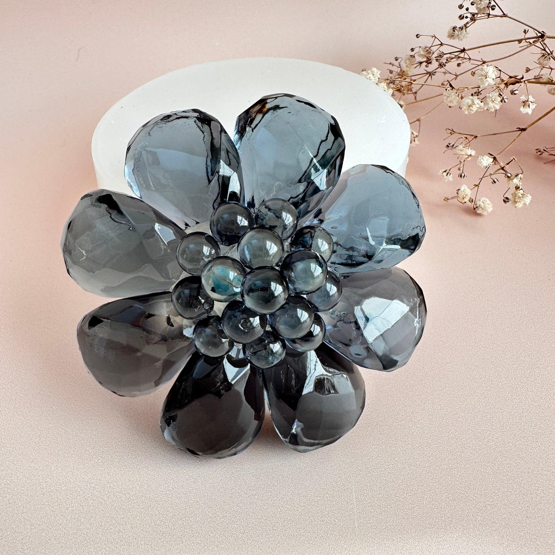 Crystal Flower Silicone Mold with Bubbles for Resin and Soap Crafts - Ideas Decor Shop