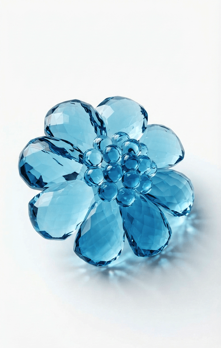 Crystal Flower Silicone Mold with Bubbles for Resin and Soap Crafts - Ideas Decor Shop