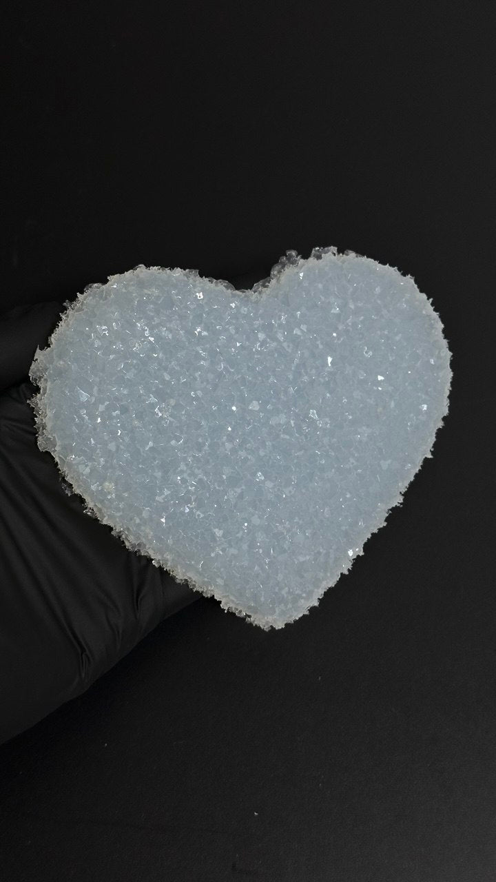 Crystal Heart Silicone Insert Inlay Mold Textured Edge - Ideas Decor Shop