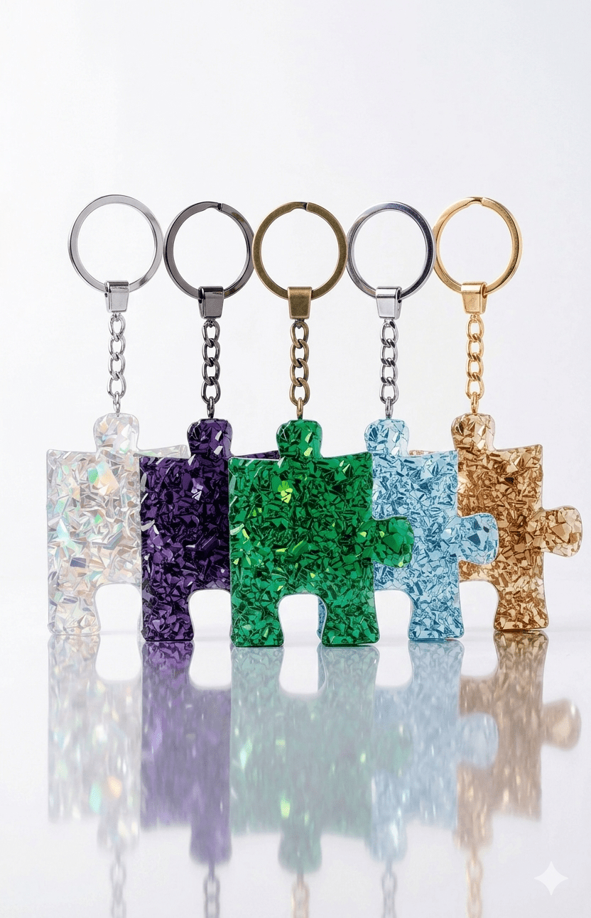 Crystal Puzzle Silicone Mold with Druzy Texture - Ideas Decor Shop