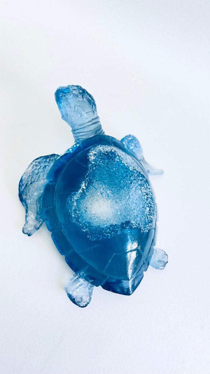 Crystal Sea Turtle Resin Mold - Extra Large Geode Silicone Mold - Ideas Decor Shop