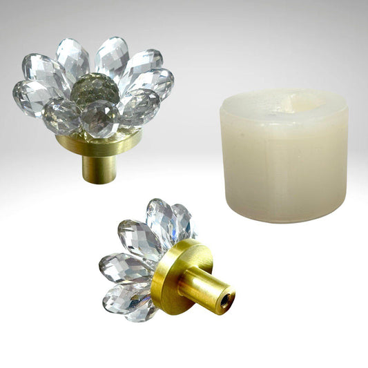 Crystal Shine Crystal Flower Silicone Mold for Drawer Handle Resin Crafts - Ideas Decor Shop