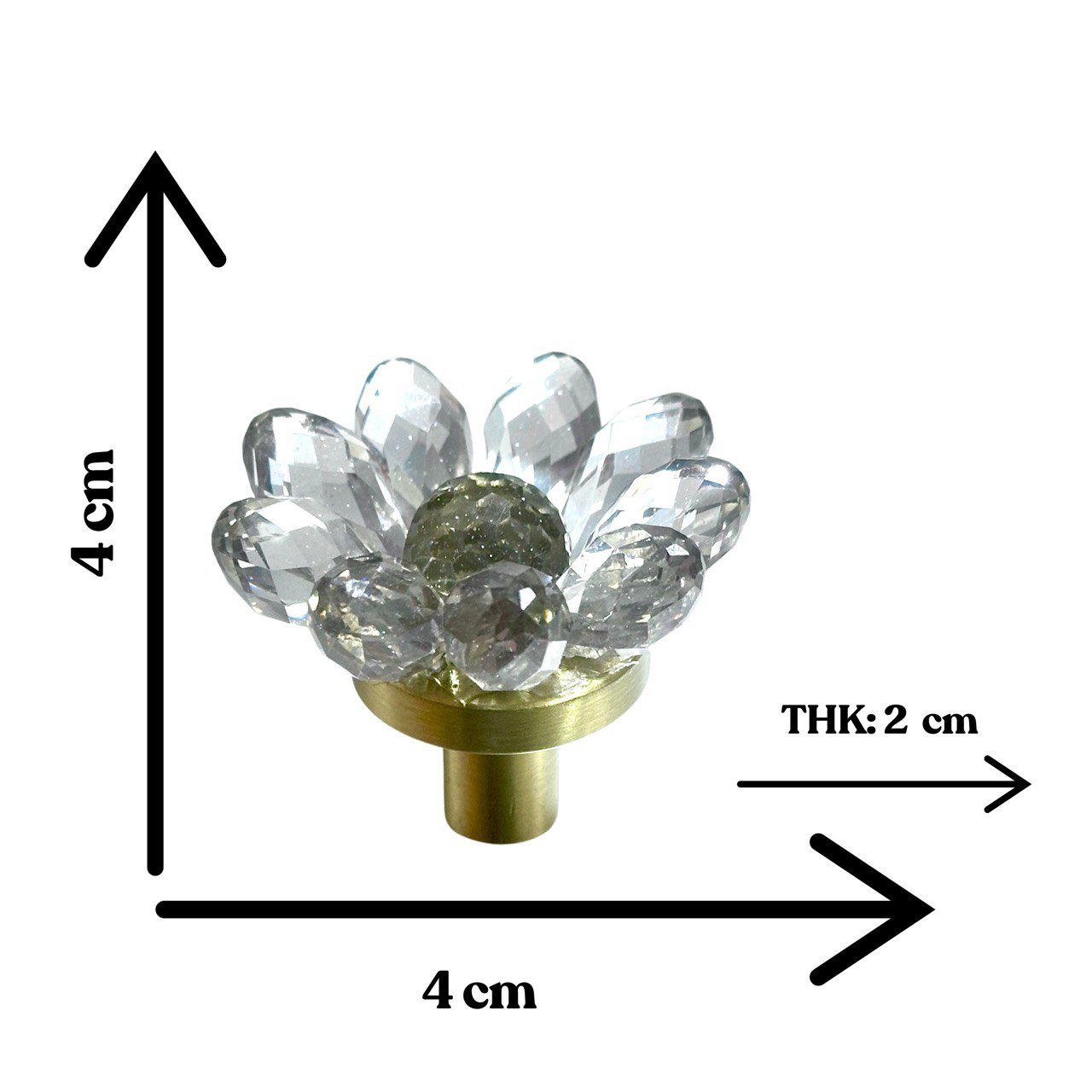 Crystal Shine Crystal Flower Silicone Mold for Drawer Handle Resin Crafts - Ideas Decor Shop