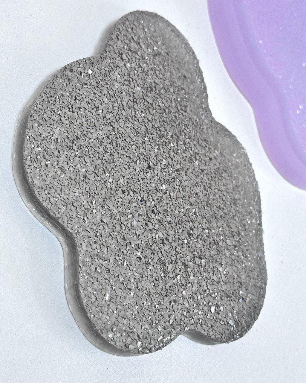 Crystal Silicone Mold Coaster Holder for Gesmonite Gypsum Resin - Craft Supply, Serving Tray - Ideas Decor Shop