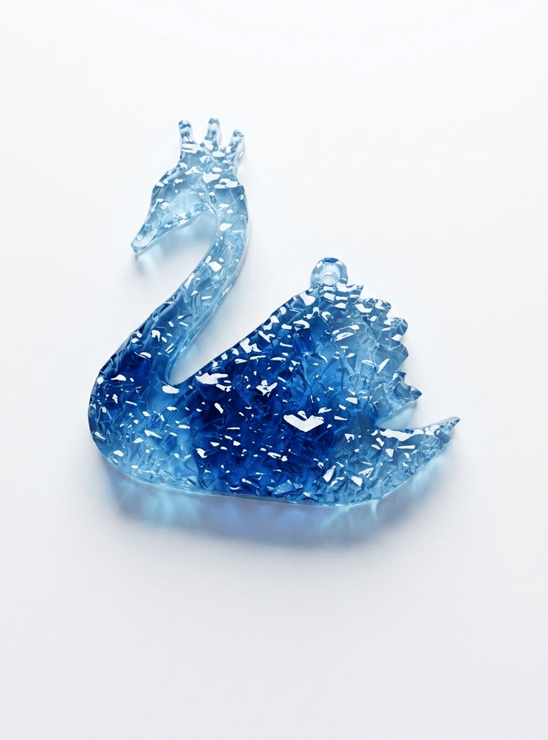 Crystal Swan Silicone Mold 10cm x 9.7cm - Ideas Decor Shop