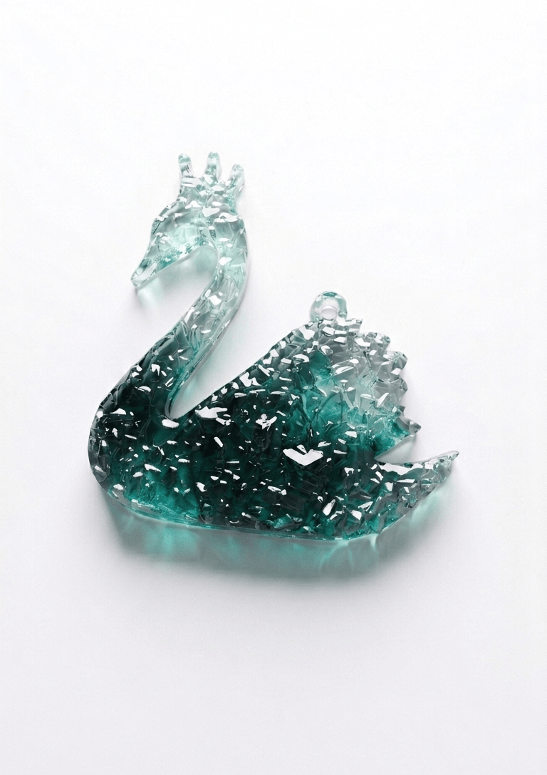 Crystal Swan Silicone Mold 10cm x 9.7cm - Ideas Decor Shop
