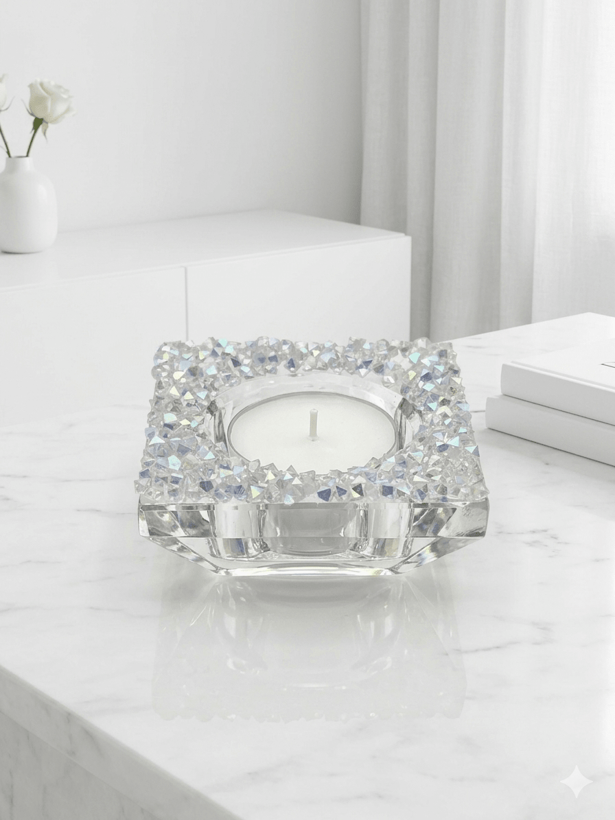Crystal Tea Light Holder Silicone Mold for Resin Epoxy Art DIY - Ideas Decor Shop