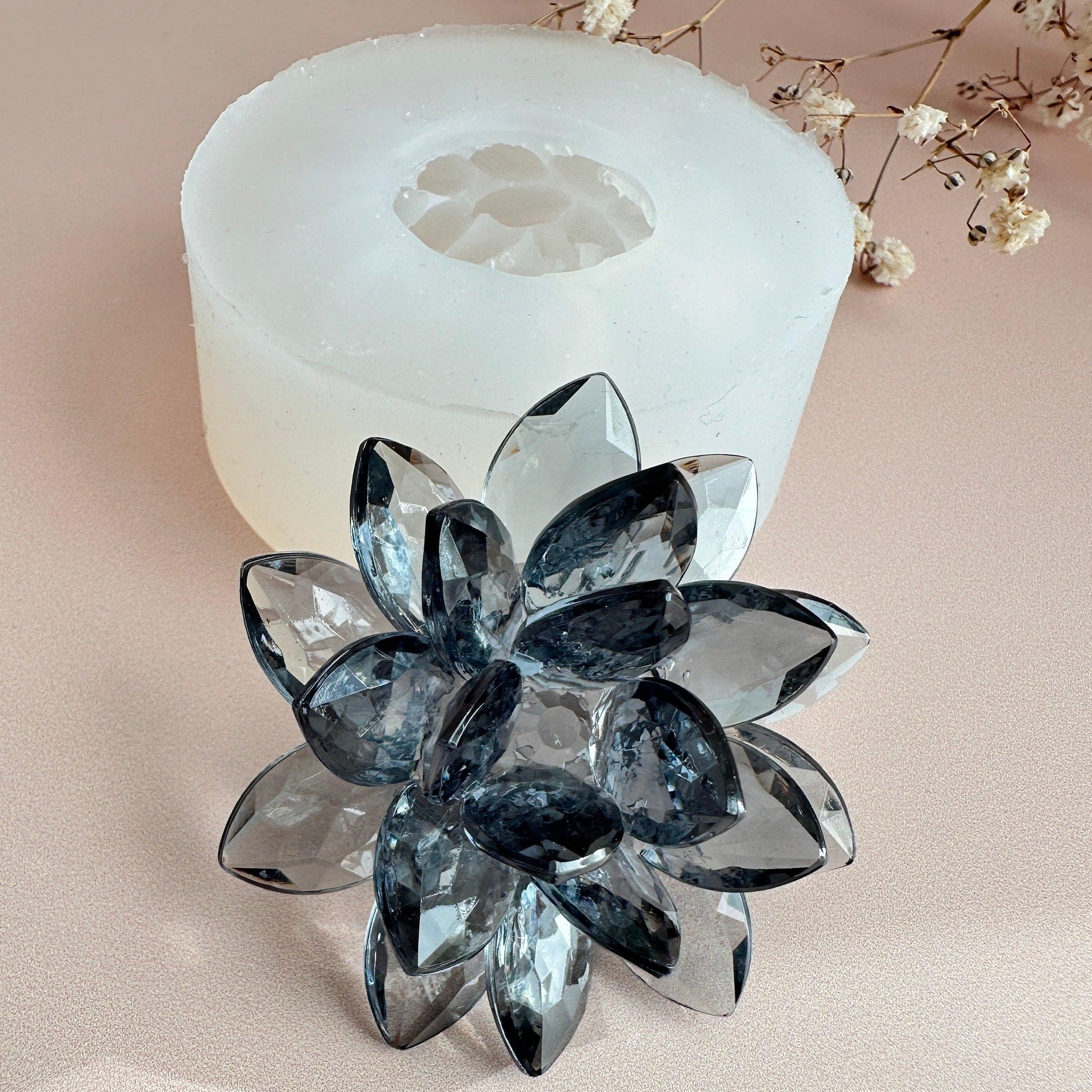 Delicate Beauty Crystal Flower Resin Mold - DIY Silicone Mold for Crafting - Ideas Decor Shop