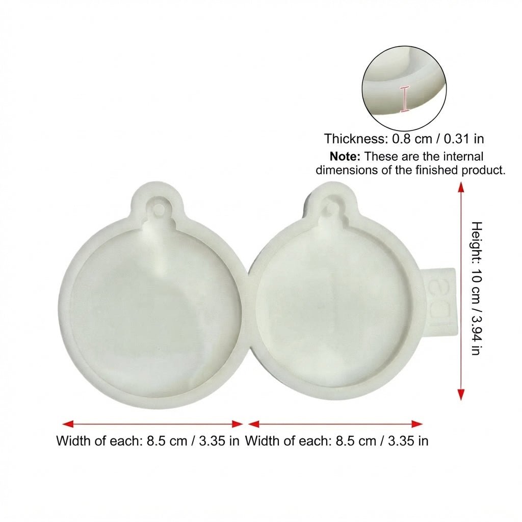 Double Christmas Bauble Silicone Mold - Ideas Decor Shop