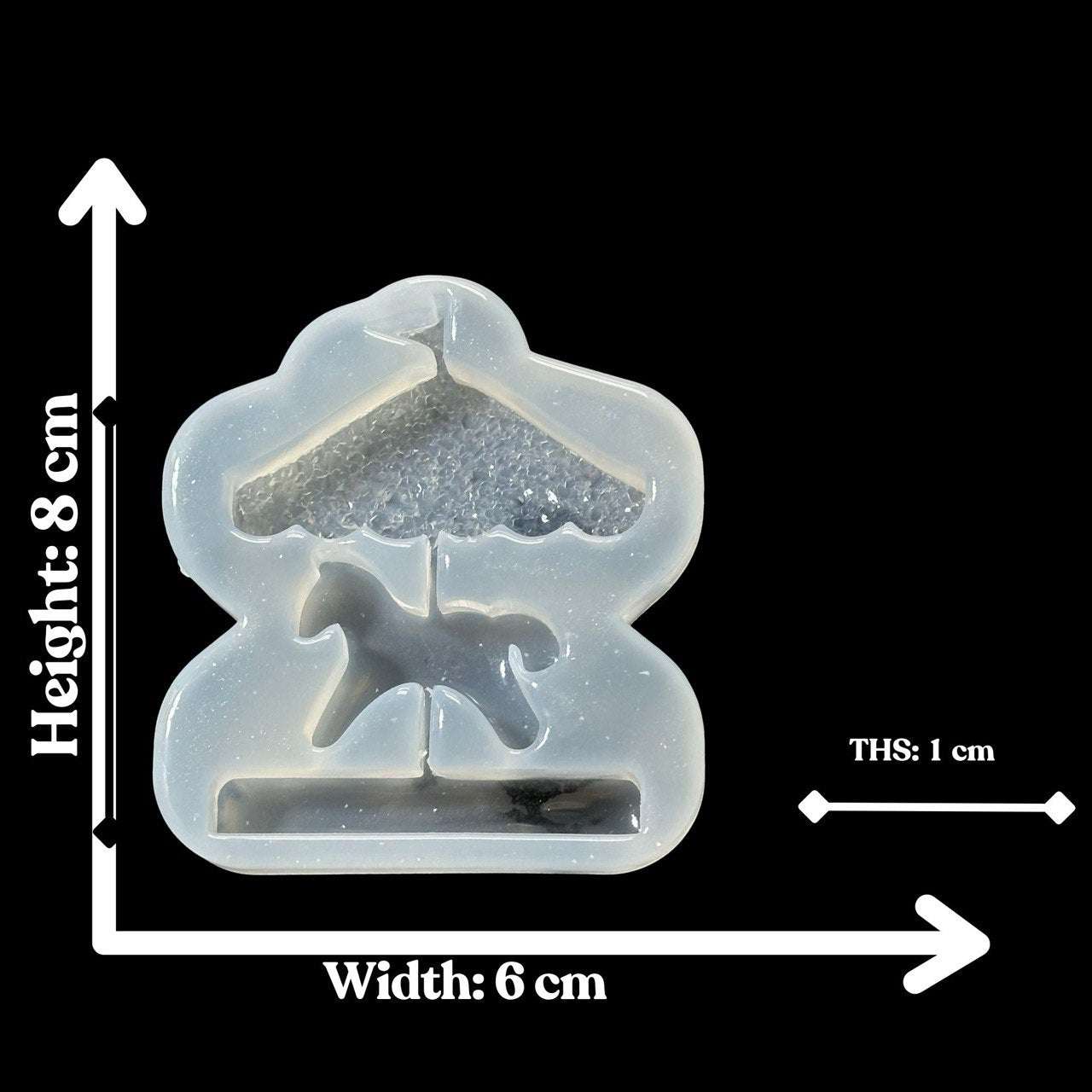 Druzy Carousel Horse Silicone Mold - Ideas Decor Shop