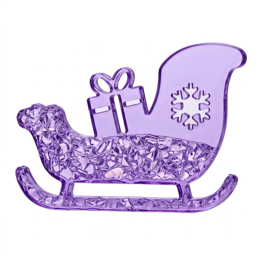 Druzy Christmas Sleigh Ornament Silicone Mold - Ideas Decor Shop