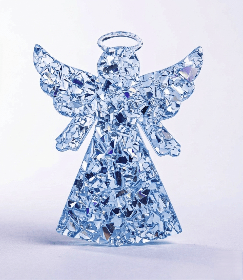 Druzy Crystal Angel Ornament Mold - Ideas Decor Shop