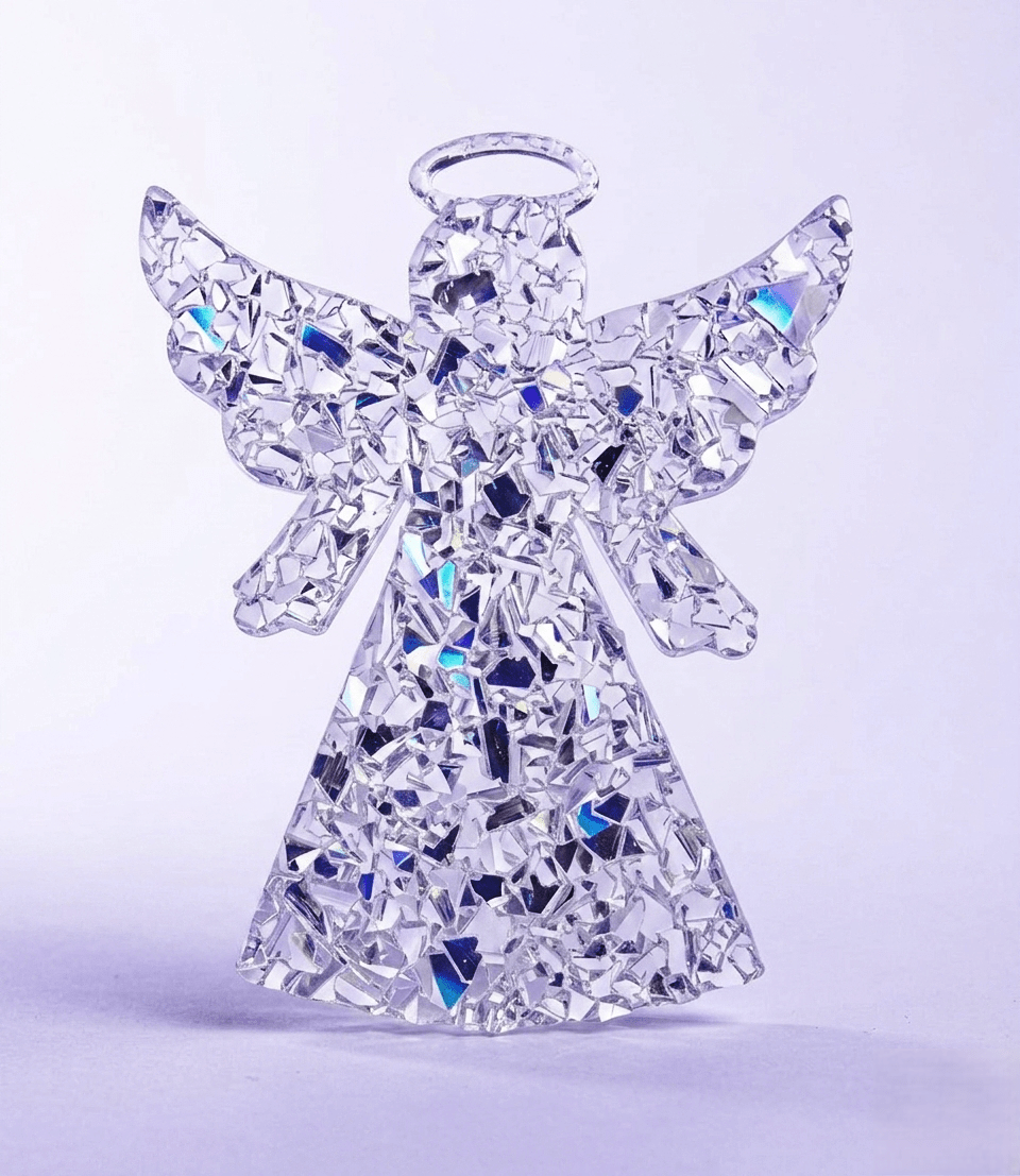 Druzy Crystal Angel Ornament Mold - Ideas Decor Shop