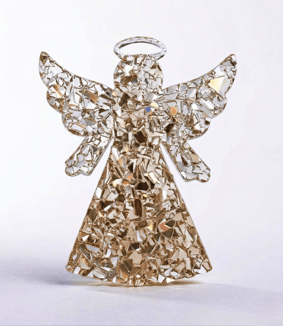 Druzy Crystal Angel Ornament Mold - Ideas Decor Shop