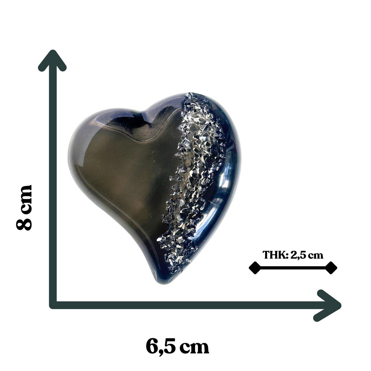 Druzy Crystal Geode Heart Silicone Mold - Ideas Decor Shop