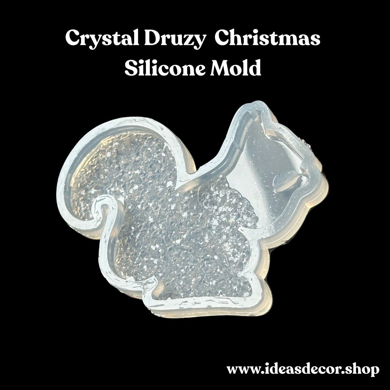 Druzy Crystal Squirrel Silicone Mold - Ideas Decor Shop