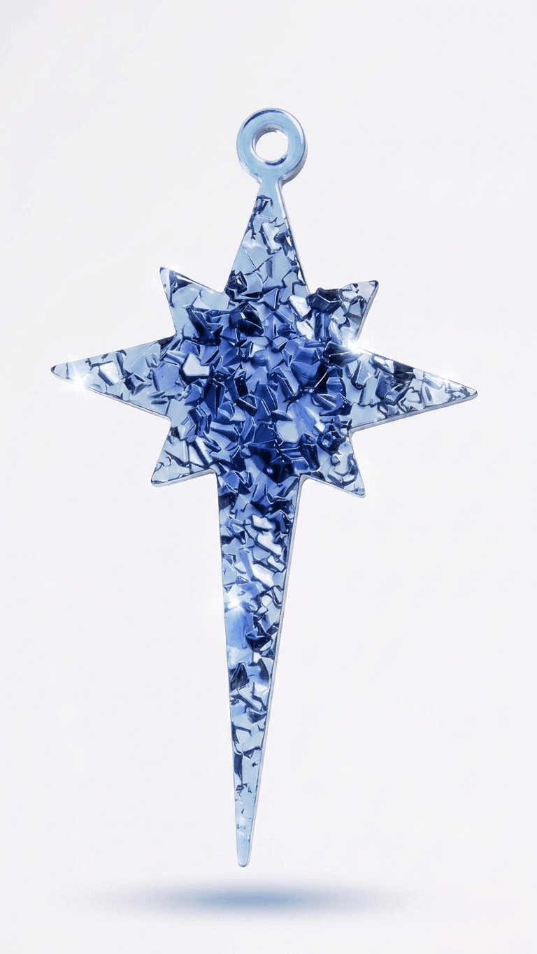 Druzy Crystal Star Christmas Ornament Silicone Mold - Ideas Decor Shop