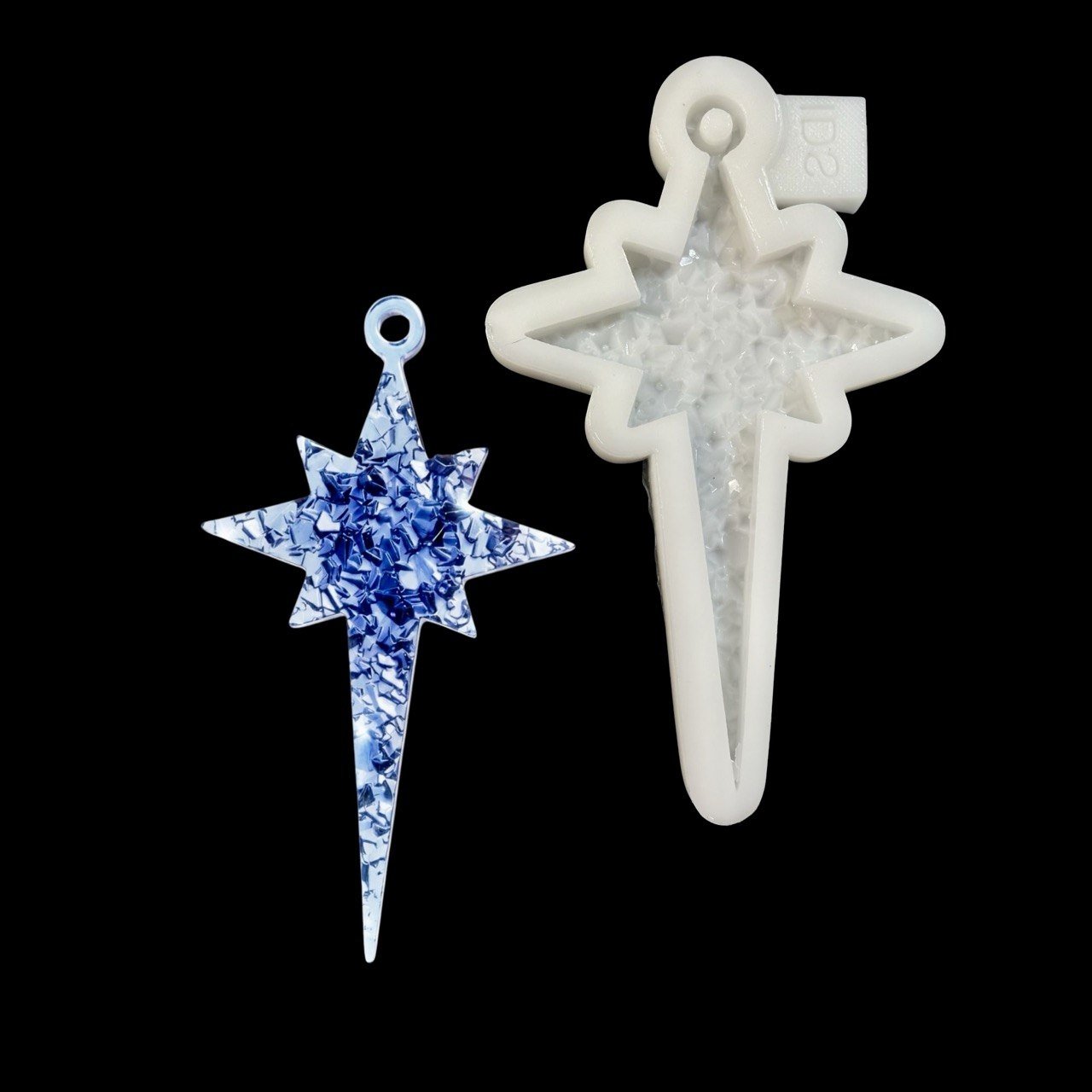 Druzy Crystal Star Christmas Ornament Silicone Mold - Ideas Decor Shop