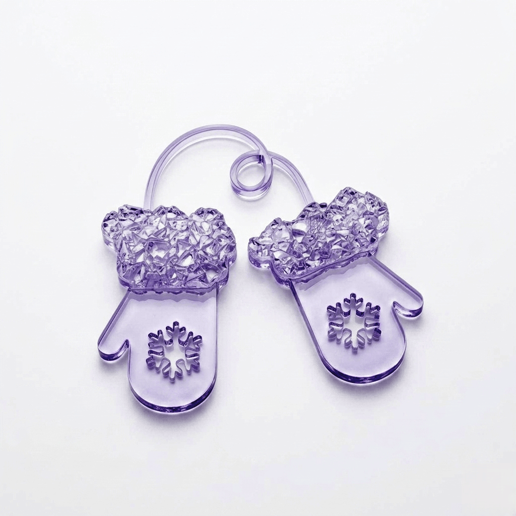 Druzy Mittens Snowflake Ornament Silicone Mold - Ideas Decor Shop