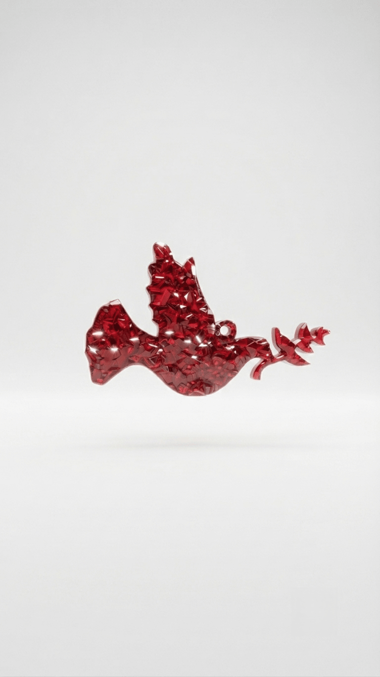 Druzy Peace Dove Resin Mold - Ideas Decor Shop