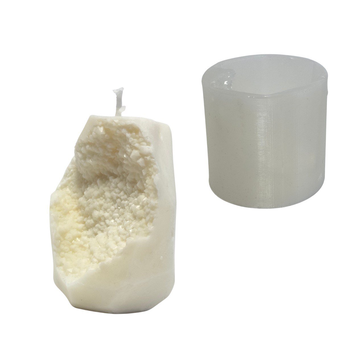 Druzy Silicone Mold - Crystal Candle Geode DIY - Resin Art Supply Mold - Ideas Decor Shop