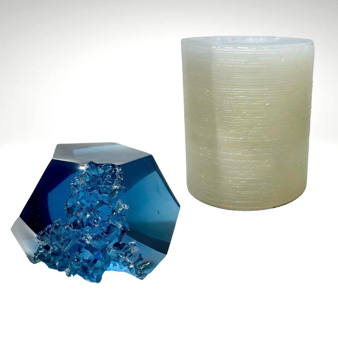 Faceted Sphere Geode Crystal Silicone Mold - DIY Resin Crafting Supplies - Ideas Decor Shop