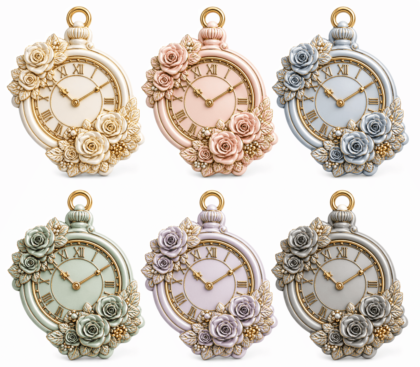 Floral Pocket Watch Silicone Mold - Ideas Decor Shop