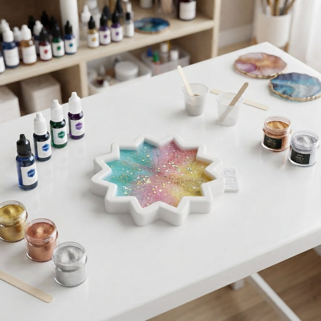 Floral Star Coasters Silicone Mold for Resin - Ideas Decor Shop