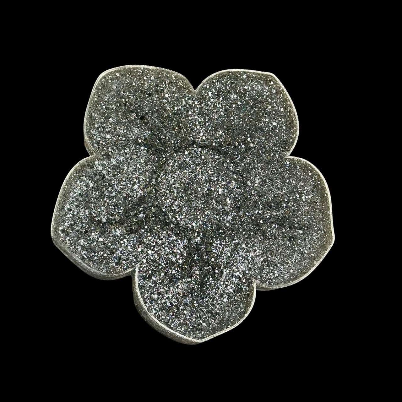Flower Geode Tray Silicone Mold | Crystal Druzy Flower Mold - Ideas Decor Shop