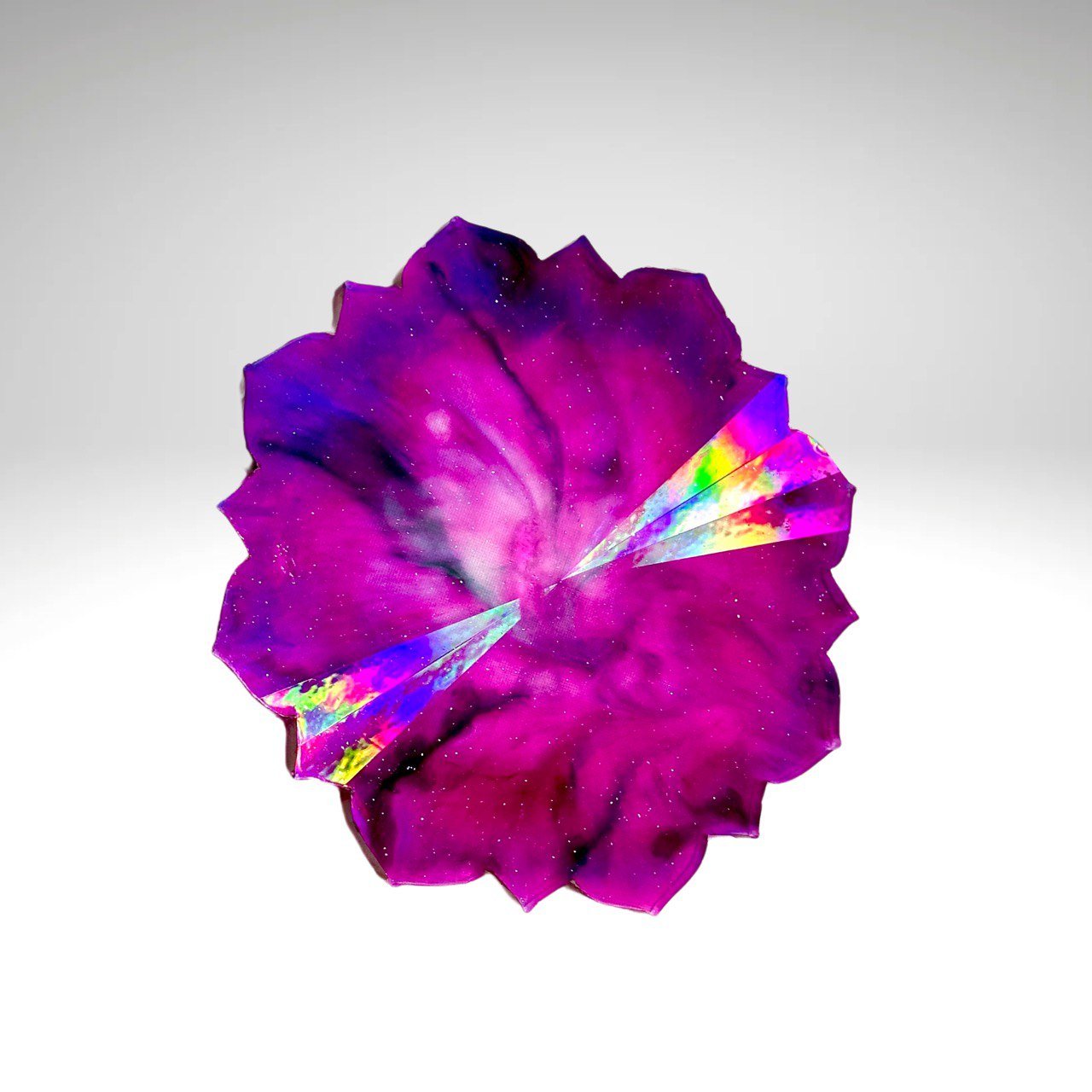 Flower Holographic Coaster Silicone Mold - Ideas Decor Shop