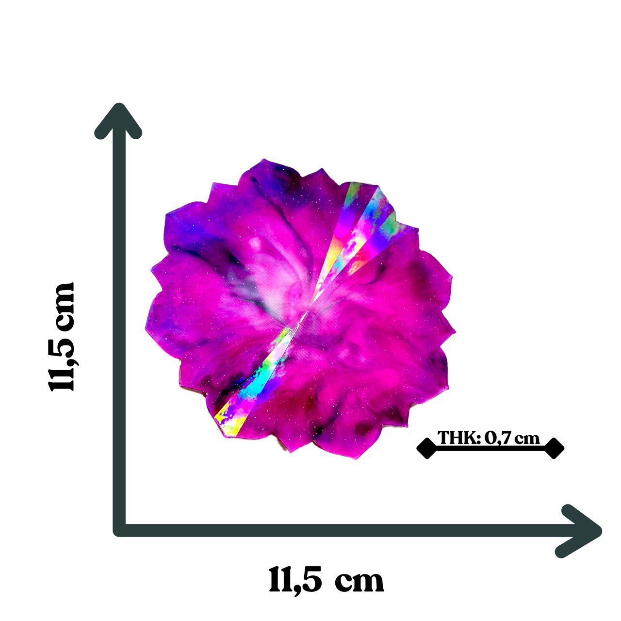 Flower Holographic Coaster Silicone Mold - Ideas Decor Shop