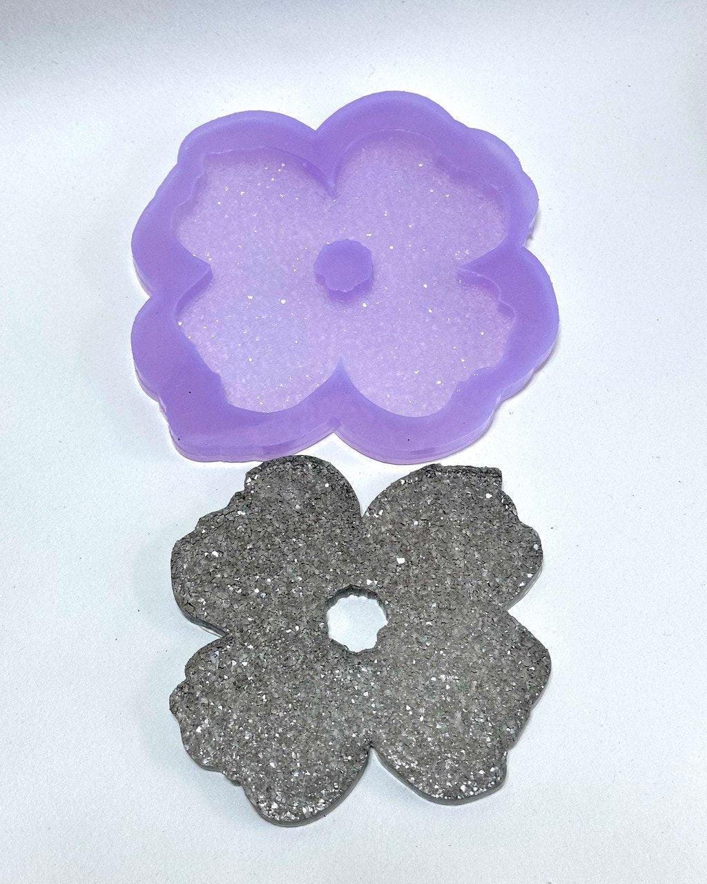Flower Silicone Mold Stand with Crystals for Resin, Gypsum, and Jesmonite - Ideas Decor Shop