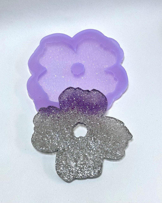 Flower Silicone Mold Stand with Crystals for Resin, Gypsum, and Jesmonite - Ideas Decor Shop