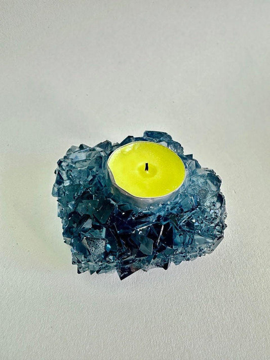 Geode Resin Casting Mold - Crystal Tea Light Holder Artisan Design - Ideas Decor Shop