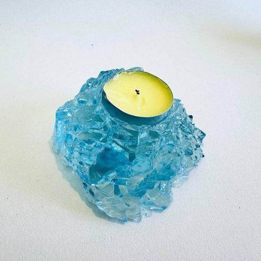 Geode Resin Casting Mold - Handmade Crystal Tea Light Holder - Ideas Decor Shop