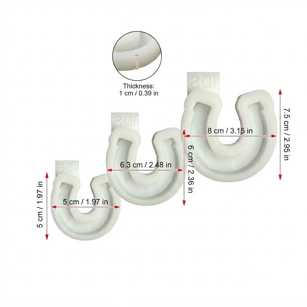 Glossy Horseshoe Resin Casting Mold - Ideas Decor Shop