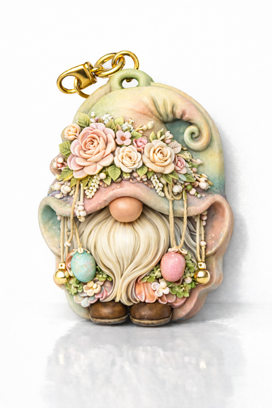 Floral Gnome Keychain Silicone Mold